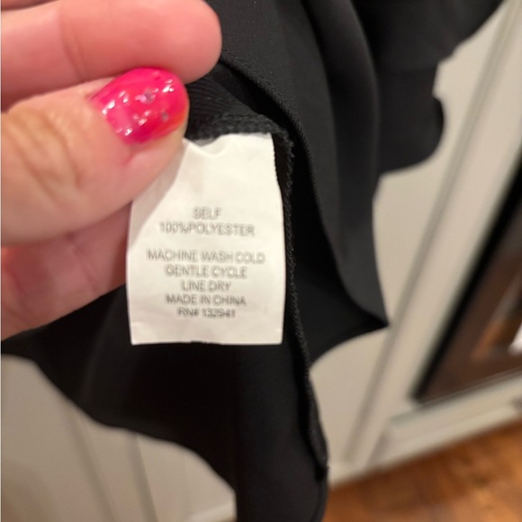 Amanda Uprichard Black Layered Sleeve Blouse - Picture 6 of 6